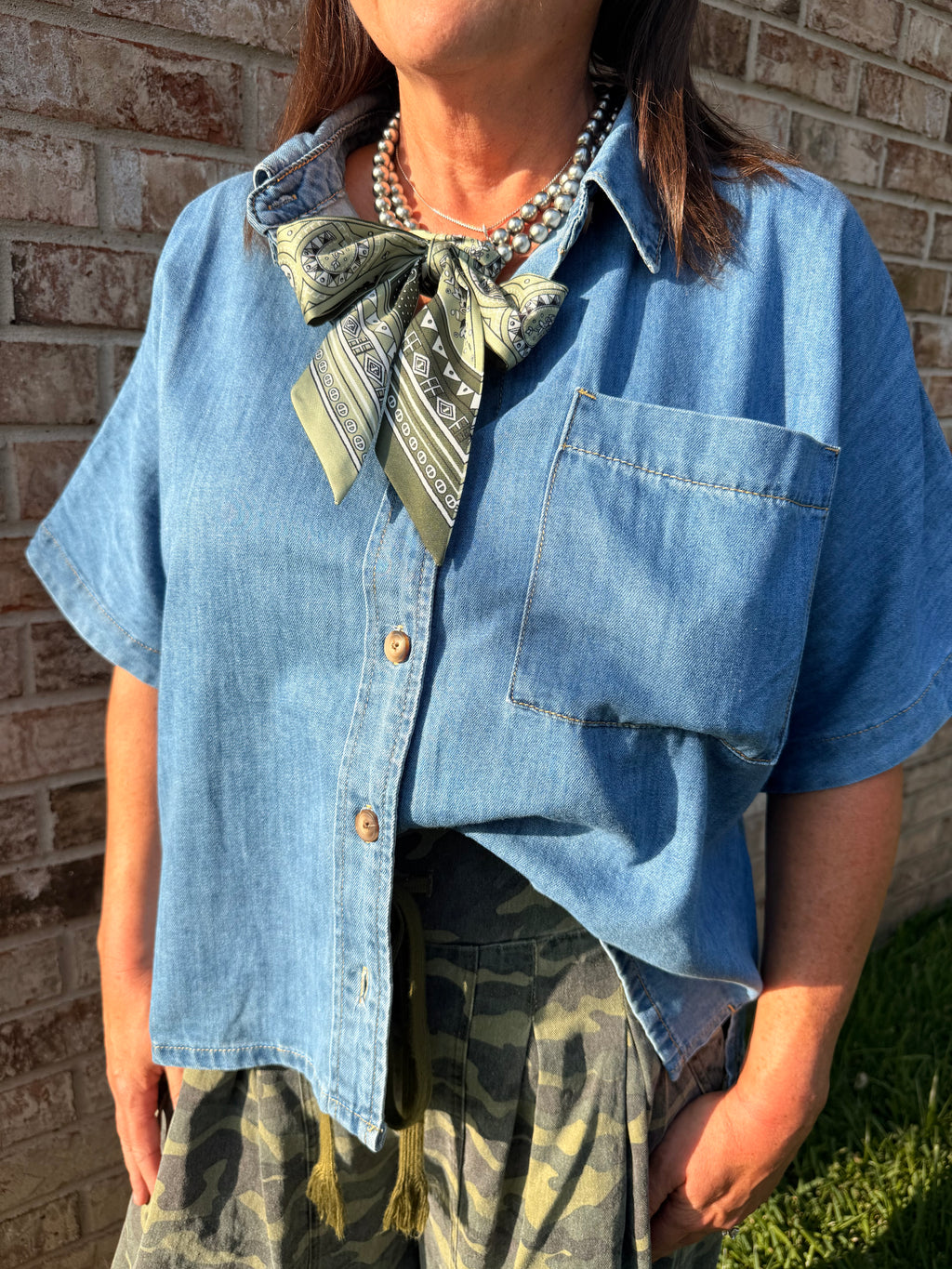 Denim Blues Top