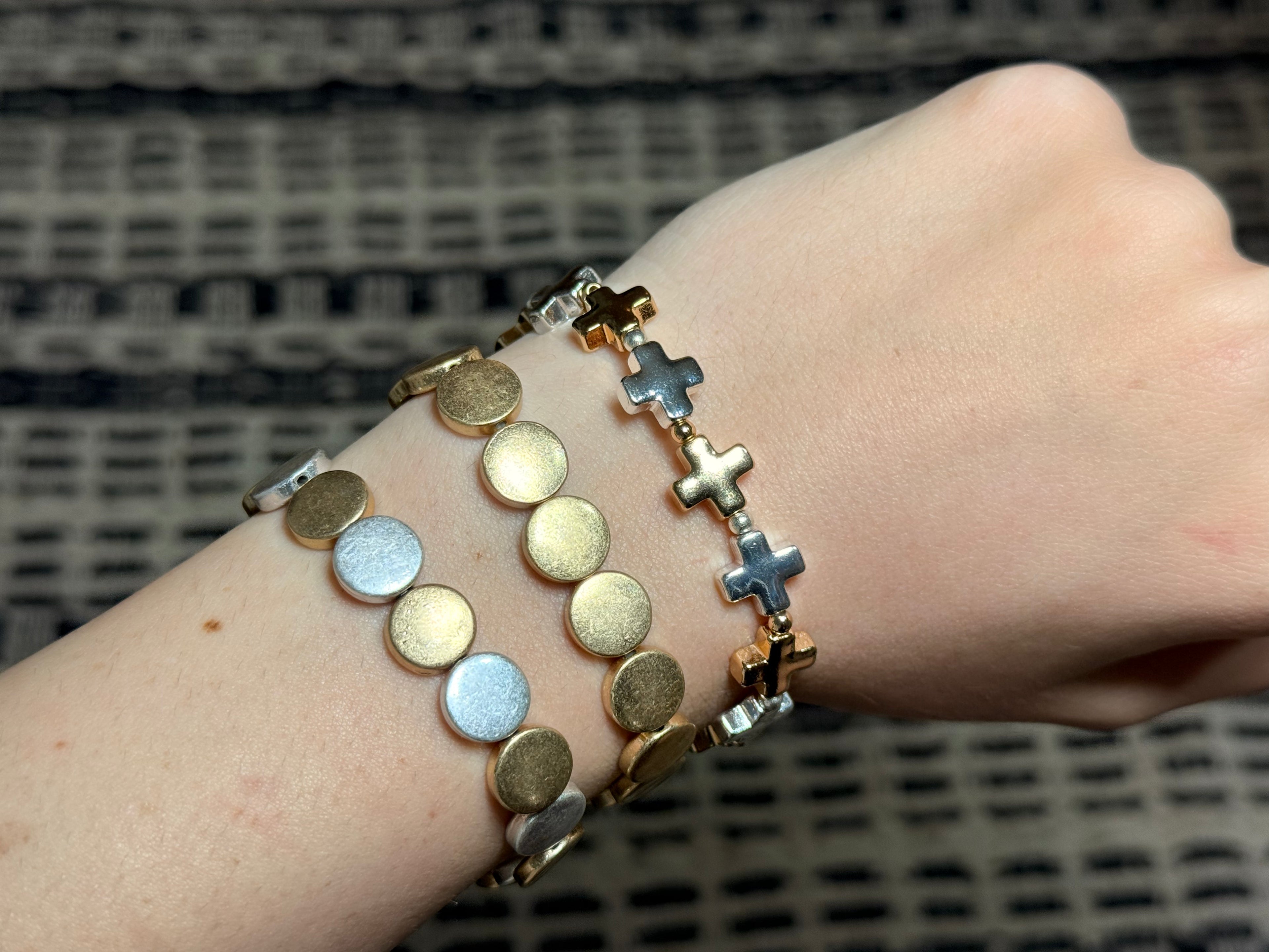 Gold coin bracelet