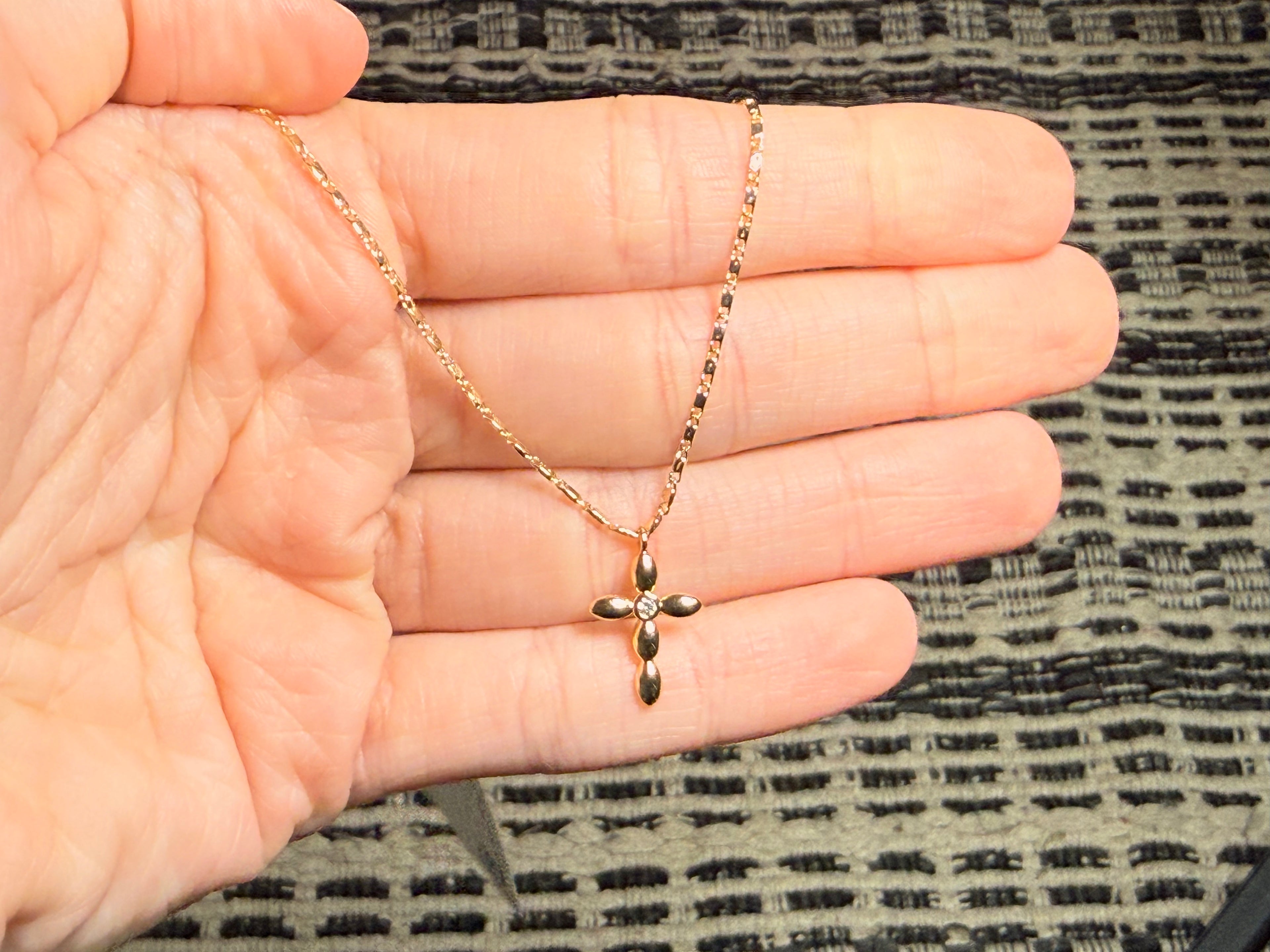 Bubble cross necklace